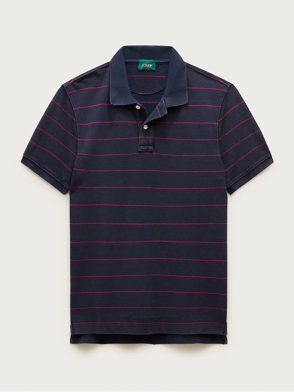 J. CREW Slim washed piqué polo shirt in stripe Size M NWT $89.50 CR766
